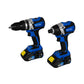 KIT TALADRO PERCUTOR INALÁMBRICO SIN ESCOBILLAS DE 1/2” + ATORNILLADOR DE IMPACTO INALÁMBRICO SIN ESCOBILLAS DE 1/4” CABEZA HEXAGONAL CON 2 BATERÍAS, CARGADOR Y MALETÍN DE LONA