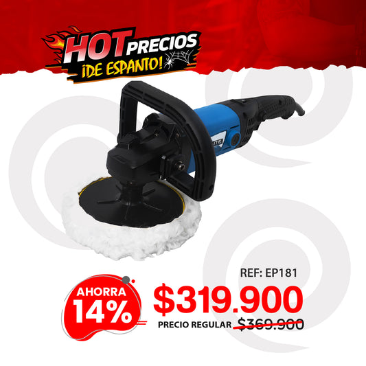 Pulidora de felpa / Polichadora eléctrica 7" 1.400W 3.000 RPM ÉLITE