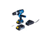 Taladro inalámbrico percutor 20V Mandril 2" - 13mm 1.650RPM ELITE XTREME con 2 Baterías, Cargador, Clip Cinturón, Punta Destornillador y Estuche Plástico