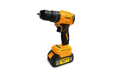 Taladro percutor inalámbrico FURIUS FIRE 21B MAX 21V 13mm Brushless con 2 baterías