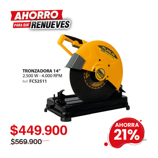 Tronzadora de 14” 2500 Watts . FIRE 2511