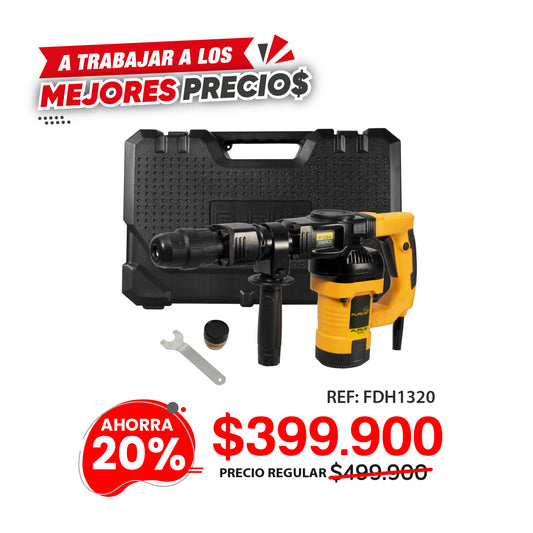 Martillo demoledor SDS MAX 1300W 20Joules 110V-60HZ - FIRE 1320