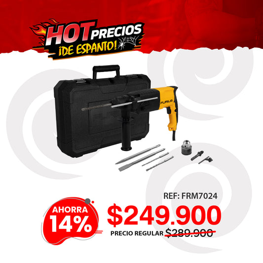 Rotomartillo con Tipo de Encastre SDS Plus, Potencia de 720W, 2.6 Joules de Energia de Impacto, 110V-60Hz