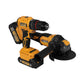 TALADRO PERCUTOR INALAMBRICO BRUSHLESS   1/2 " 21V + ESMERILADORA ANGULAR INALAMBRICA BRUSHLESS  4 1/2" 21v