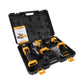 LLAVE DE IMPACTO INALAMBRICO BRUSHLESS 1/2"  DE 21V  + TALADRO PERCUTOR INALAMBRICO BRUSHLESS 1/2"  DE 21V  + ESMERILADORA ANGULAR INALAMBRICO BRUSHLESS  4 1/2" 21v