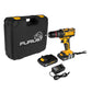 Taladro Percutor Atornillador Inalámbrico 21V de 1/2" (13mm) FURIUS con 2 Baterías, Cargador y Estuche Plástico