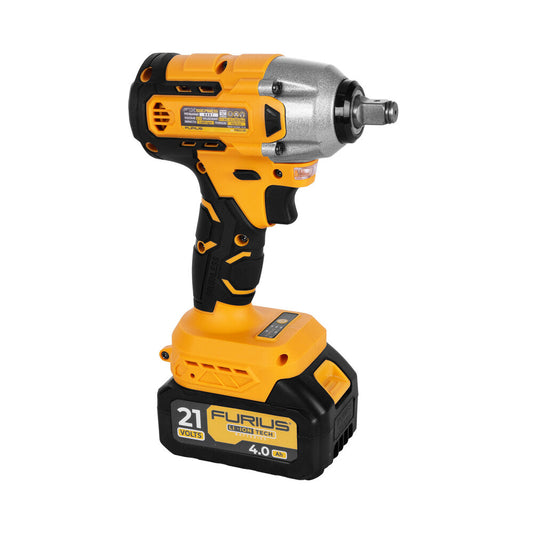 Llave de Impacto Inalámbrica Brushless 21V 1/2” con 2 Baterías  420 Nm – FURIUS FIW213K