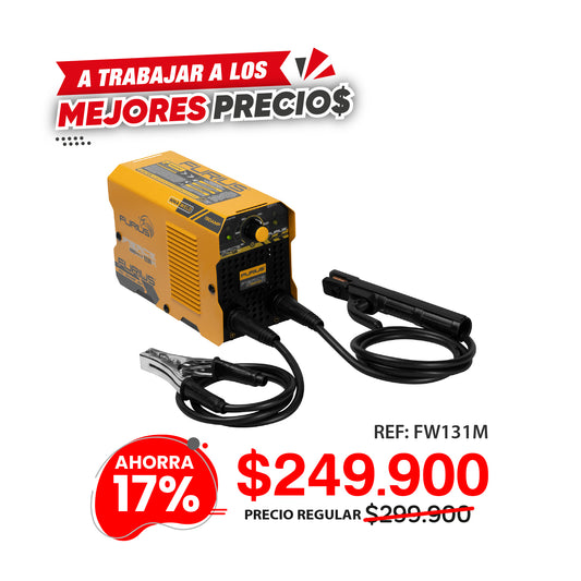 SOLDADOR INVERSOR FURIUS FIERCE 131M 130A- 110V