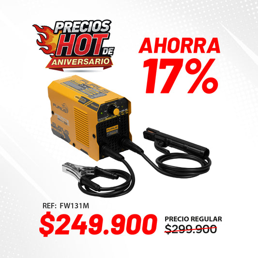 SOLDADOR INVERSOR FURIUS FIERCE 131M 130A- 110V