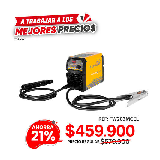 SOLDADOR INVERSOR FURIUS FORCE 203 CELLULOSIC MINI
