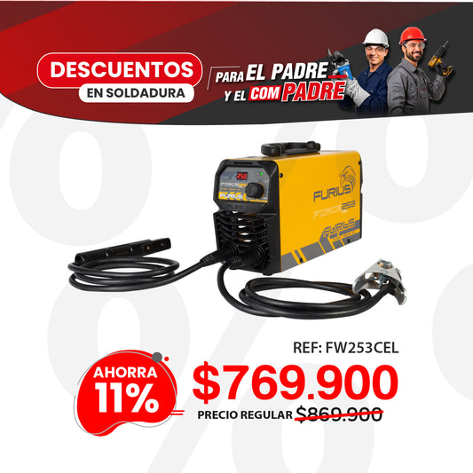 SOLDADOR INVERSOR FURIUS FORCE 253 CELLULOSIC
