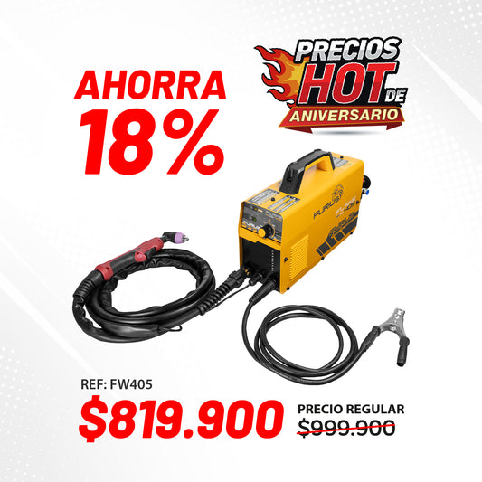 Cortador de plasma inversor de 45Amp 110V/220V capacidad hasta 5/8" (16mm) FLAME 405