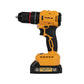Taladro percutor inalambrico brushless 21V +  2  baterias  de 2 Amp + cargador + maletin plastico