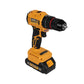 Taladro percutor inalambrico brushless 21V +  2  baterias  de 2 Amp + cargador + maletin plastico