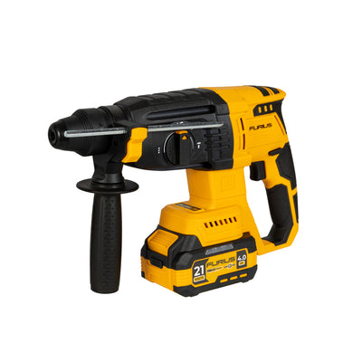 Rotomartillo Inalámbrico Brushless 21V SDS Plus con 1 Bateria 4ah, cargador 2,4ah y Maletín – FURIUS