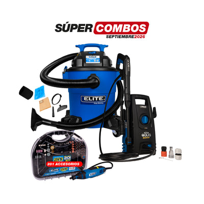 COMBO MOTO TOOL + HIDROLAVADORA ELECTRICA + ASPIRADORA