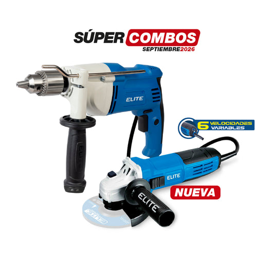 COMBO ESMERILADORA ANGULAR + TALADRO DE ROTACION