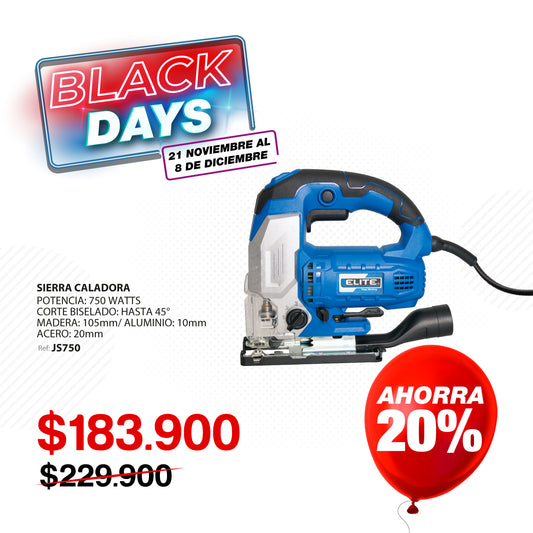 Sierra caladora eléctrica 750 watts 110V profesional