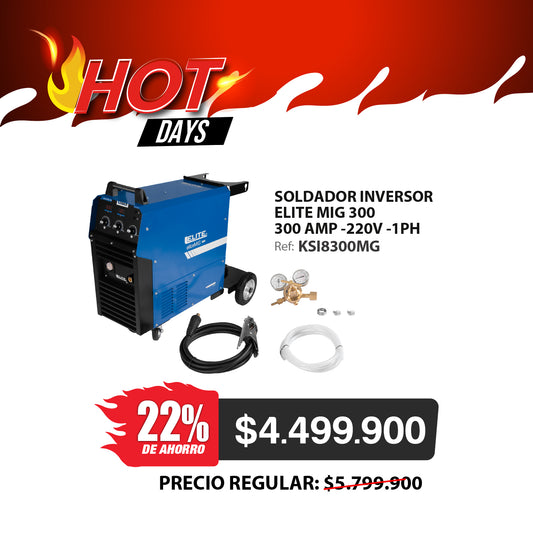 Equipo de soldadura inversor 300A MIG ELITE