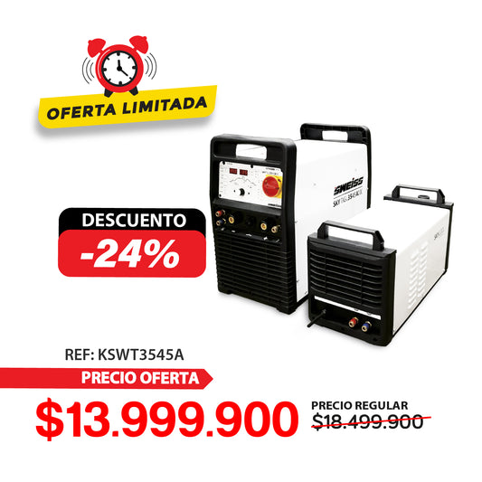 Soldador inversor TIG 350A 3ph 220V (Refrigeración Líquida) SKYTIG 3545 AC/DC