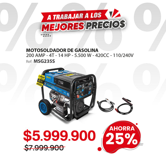 Motosoldador 200A 110/240V MMA