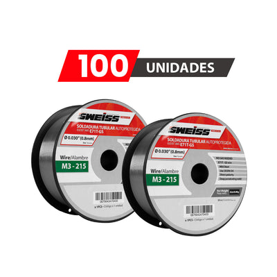 PACK X100 Rollo soldadura tubular autoprotegida 0.030” 0.8mm (0,9Kg)
