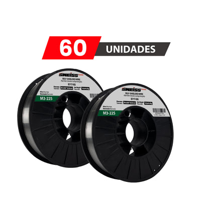PACK X60 Rollo soldadura tubular autoprotegida 0.030” (0.8mm)