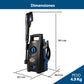 Hidrolavadora eléctrica 1500W 1450 Psi ELITE