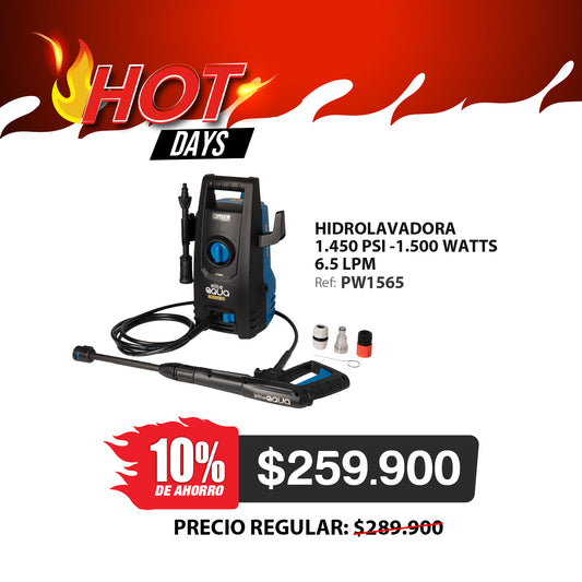 Hidrolavadora eléctrica de alta presión ELITE 1500W 1450 PSI