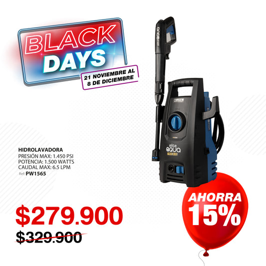 Hidrolavadora eléctrica de alta presión ELITE 1500W 1450 PSI