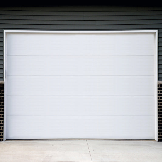 Puerta de garaje automática seccional a cuadros de 2,44 metros x 2,29 metros. KCP250R