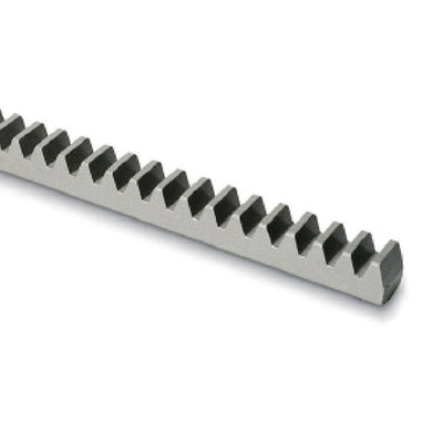 Cremallera de acero galvanizado para motores corredizos. Para puertas de máximo 2500Kg. Tramo de 1 metro. Modulo 4. 22x22. RIM4Z