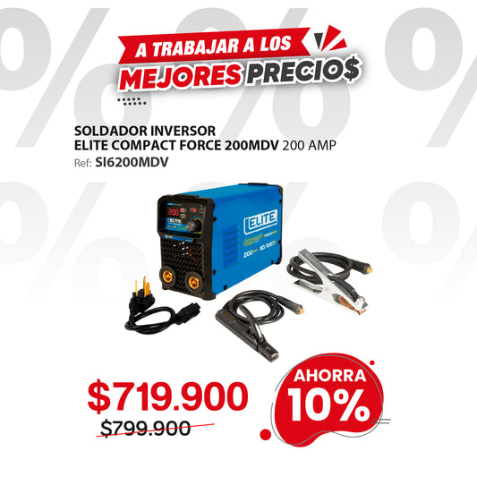 Soldador inversor 200A 110/220V MMA/TIG Lift – Elite ARC 200 Compact