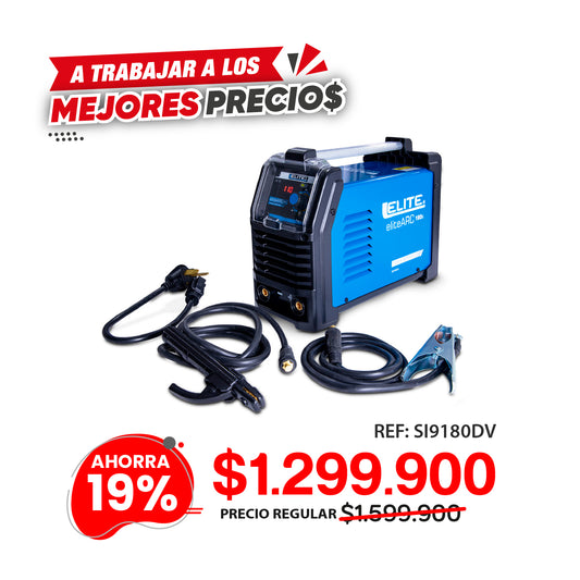 Equipo de soldadura inversor 180A 220V TIG ELITE