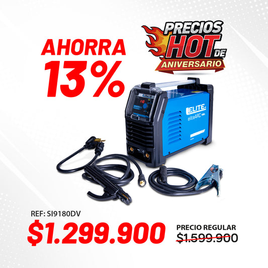Equipo de soldadura inversor 180A 220V TIG ELITE