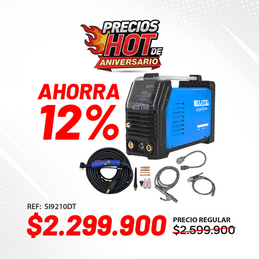 Equipo de soldadura inversor 210 Amp TIG ELITE