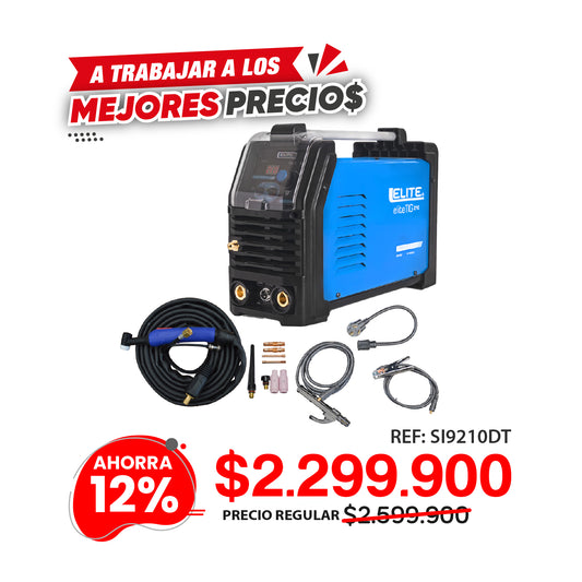 Equipo de soldadura inversor 210 Amp TIG ELITE
