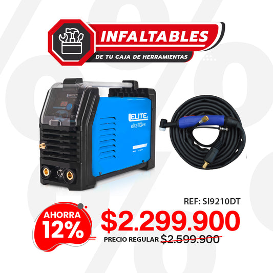 Equipo de soldadura inversor 210 Amp TIG ELITE