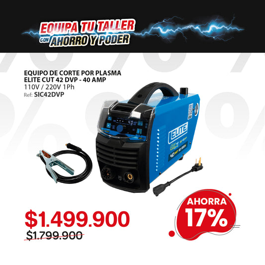 CORTADOR POR PLASMA ELITE SIC42DVP DUAL VOLTAGE 42A PORTABLE 110/220V