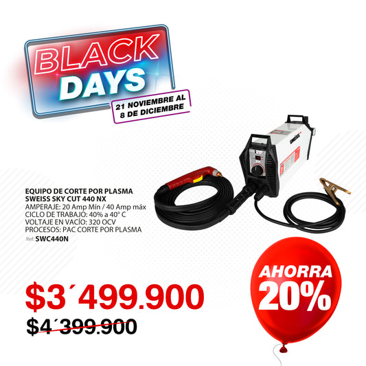Cortador de plasma SWEISS SKYCUT 440 NX 40A 110/220V 20mm Pilot Arc