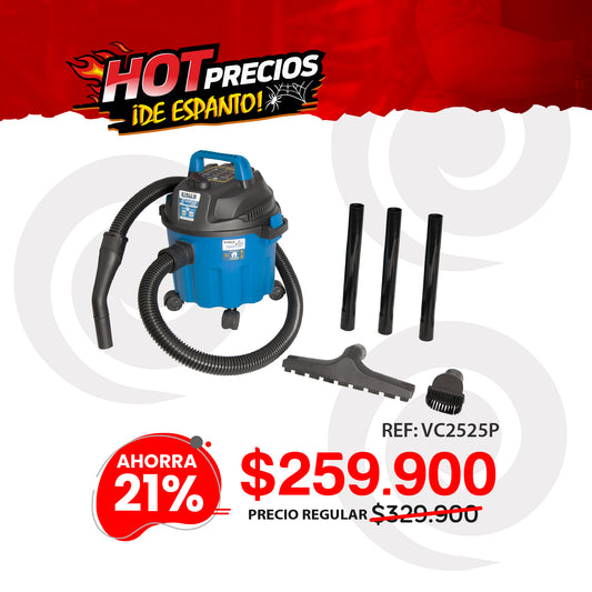 Aspiradora 2.5 Hp 9.5 L / 2.5 G Húmedo / seco ELITE