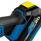 Esmeriladora inalámbrica 4-1/2 pulg, 20V, 10.000 RPM ELITE con Batería, Cargador, Estuche Plástico, Mango Auxiliar, Guarda Disco y Llave de ajuste