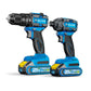 Kit Inalámbrico Brushless 21V ELITE – Taladro Percutor 1/2” + Atornillador de Impacto 1/4”