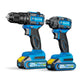 Kit Inalámbrico Brushless 21V ELITE – Taladro Percutor 1/2” + Atornillador de Impacto 1/4”