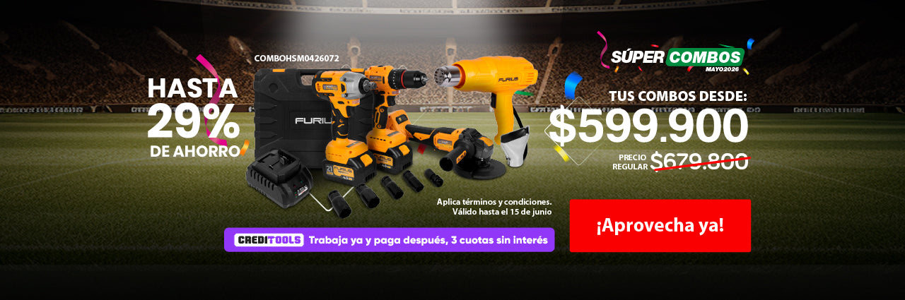 Super combos de herramientas, ahorra hasta el 29%, solo hasta el 15 de junio