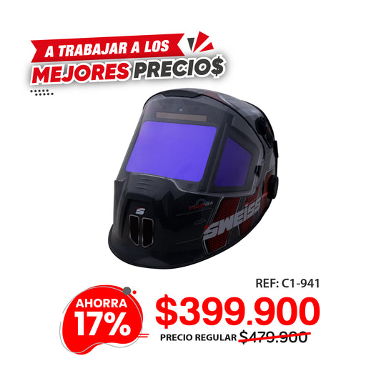 Careta electrónica fotosensible automática con visor extra grande. STELLAR VIEW 940