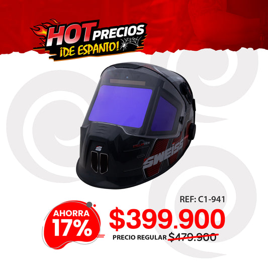 Careta electrónica fotosensible automática con visor extra grande. STELLAR VIEW 940