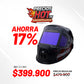 Careta electrónica fotosensible automática con visor extra grande. STELLAR VIEW 940