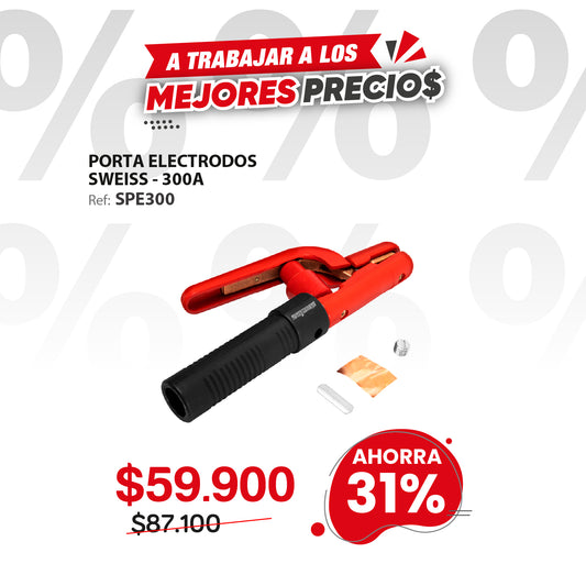 Porta electrodos SWEISS 300A (Tipo Jackson) SWEISS