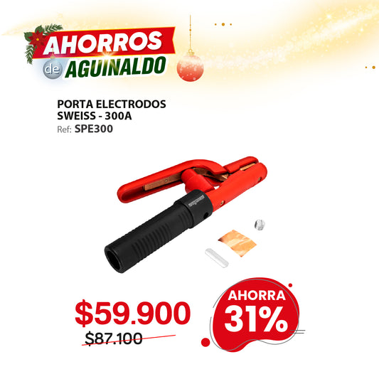 Porta electrodos SWEISS 300A (Tipo Jackson) SWEISS